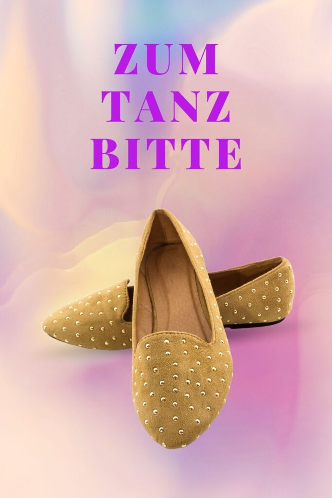 Beige Ballerinas mit kleinen Nieten