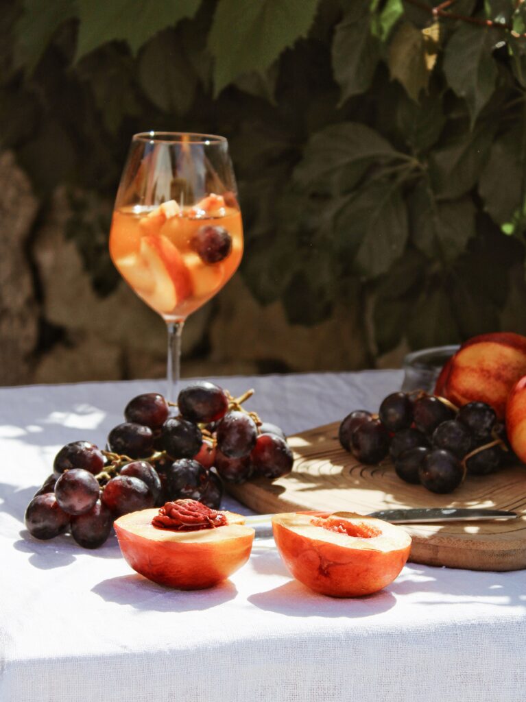 Aperitiv, barbecue, summerdays, peaches