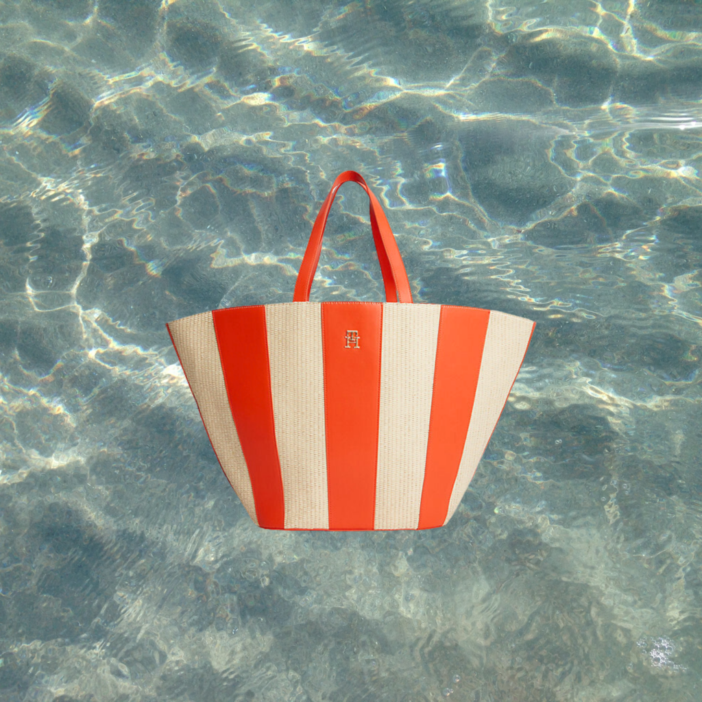 Strandkorb, rot gestreift, Tirolerin, Sommer 2023, Tommy Hilfiger