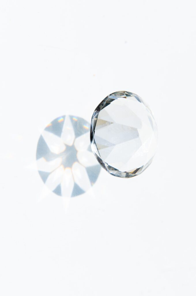 diamant, weiß, minimalistisch