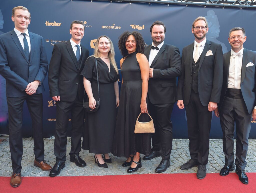 Maximilian Lupersböck, Dávid Bölcskey-Molnár, Julia Kubik, Elisabeth, Malikov, Fabian Karner, Christian Gepp und Markus Wimmer