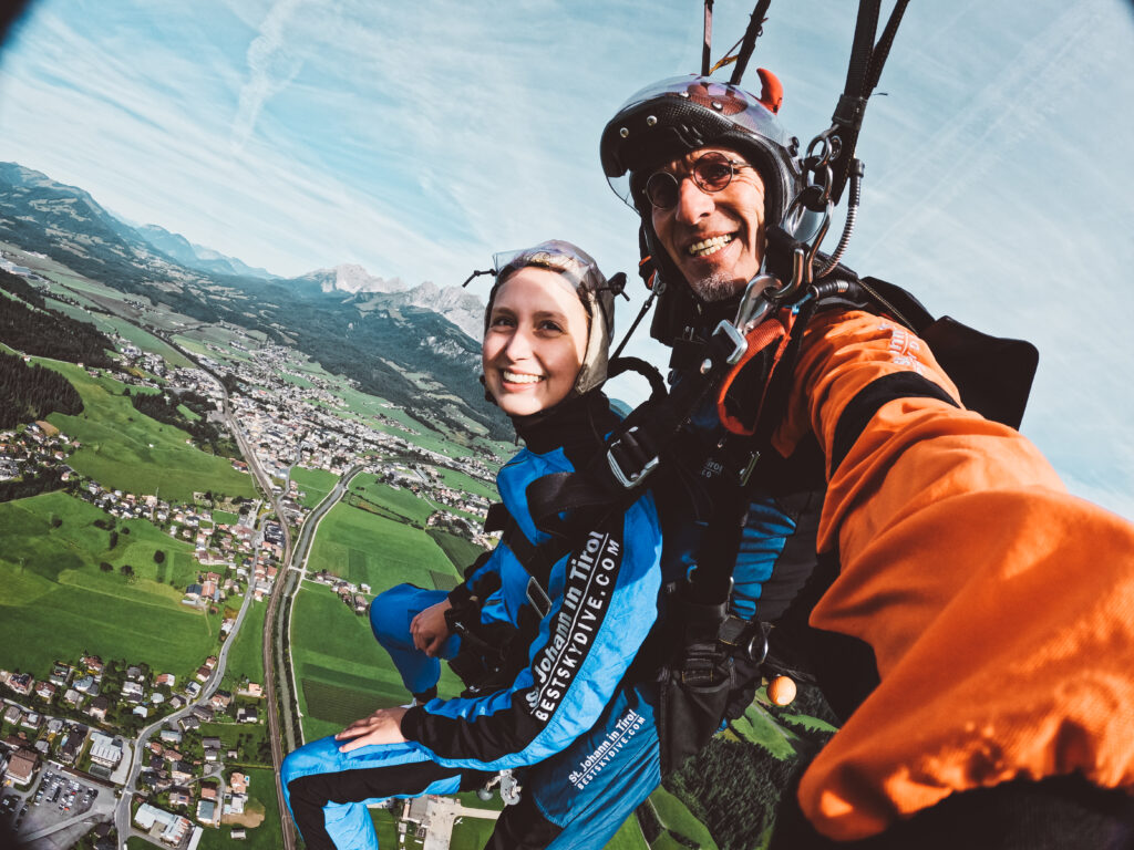 Fallschirmspringen gemeinsam mit Best Skydive Tirol