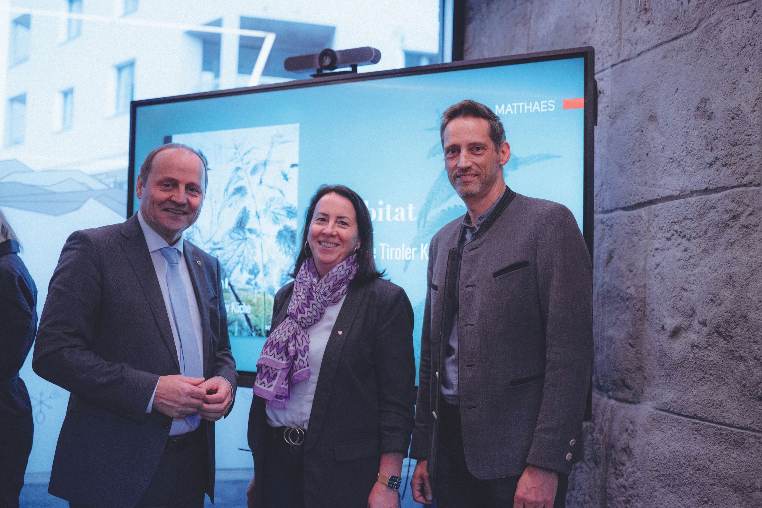 Josef Geisler, Marlies Witsch (Land Tirol) und Clemens Mair (Agrarmarketing Tirol)