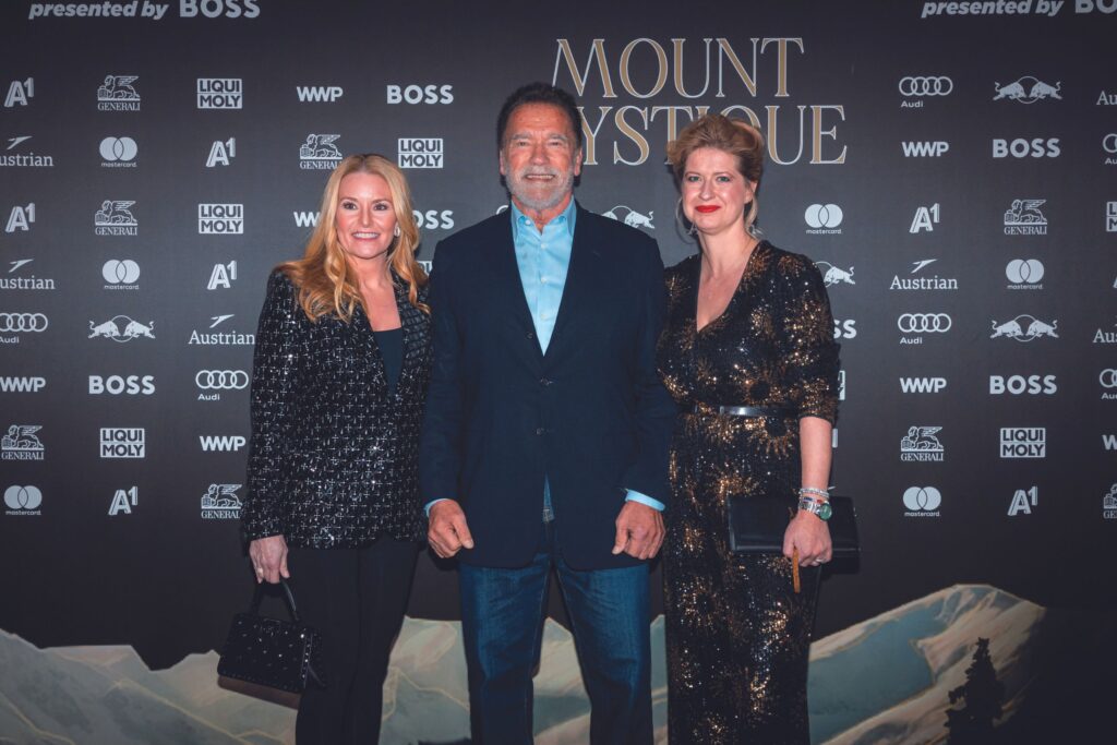 Heather Milligan, Arnold Schwarzenegger und Mirjam Hummel