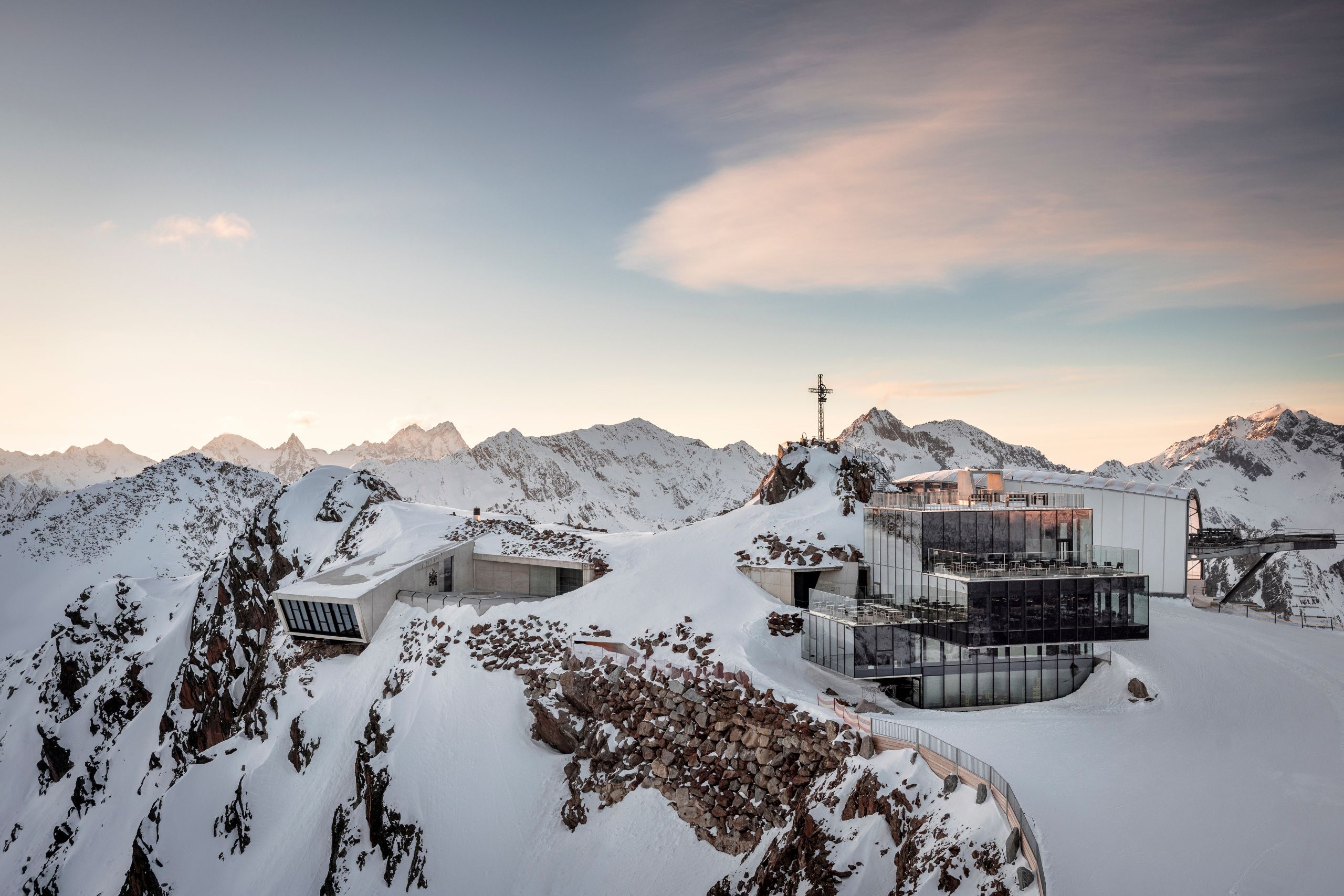 Helikopterflug-Foto über den Gaislachkogl