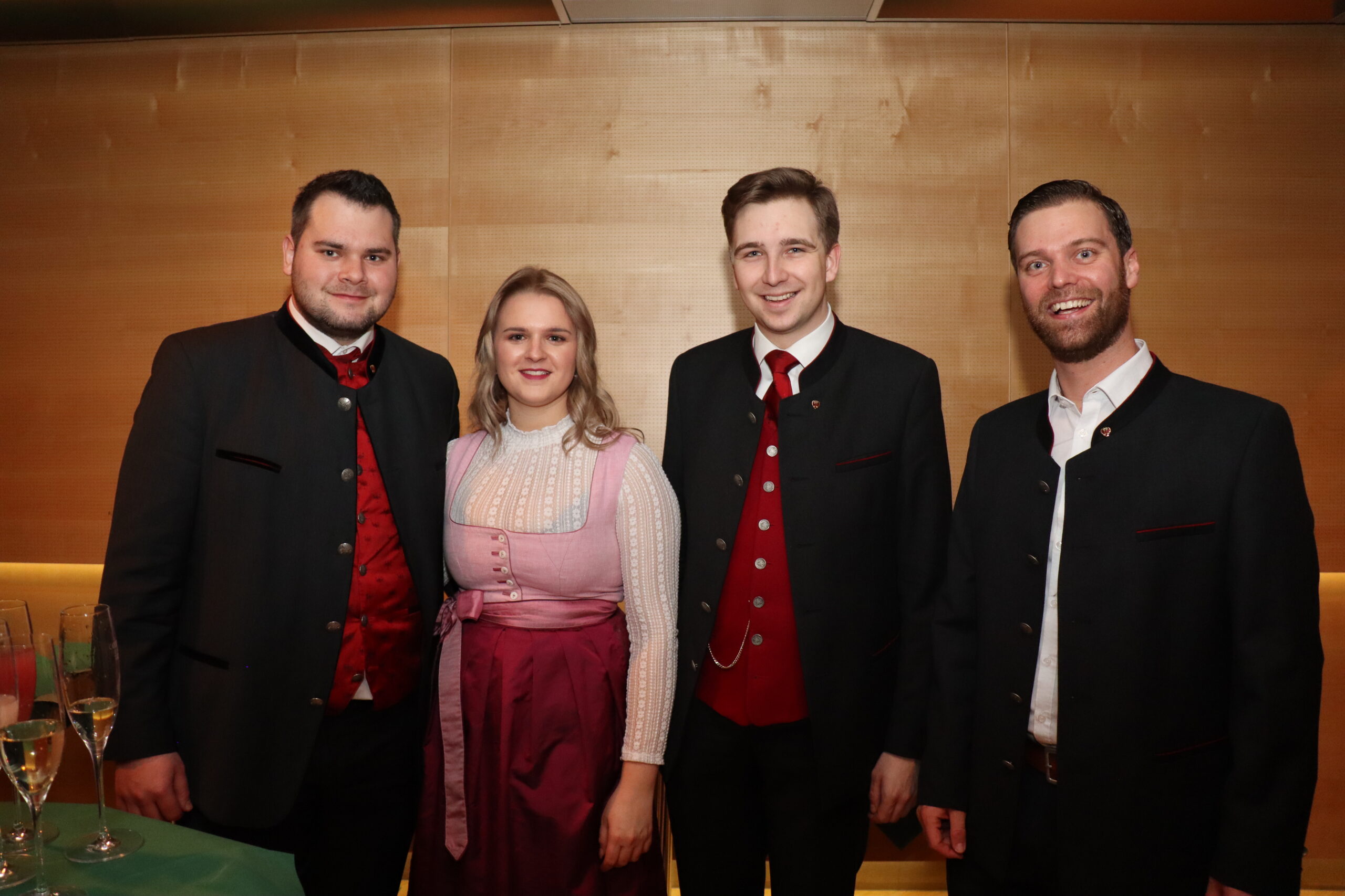 Bauernbundball 2024: Matthias Markl, Sarah Pasch, Michael Wille und Martin Oberdanner