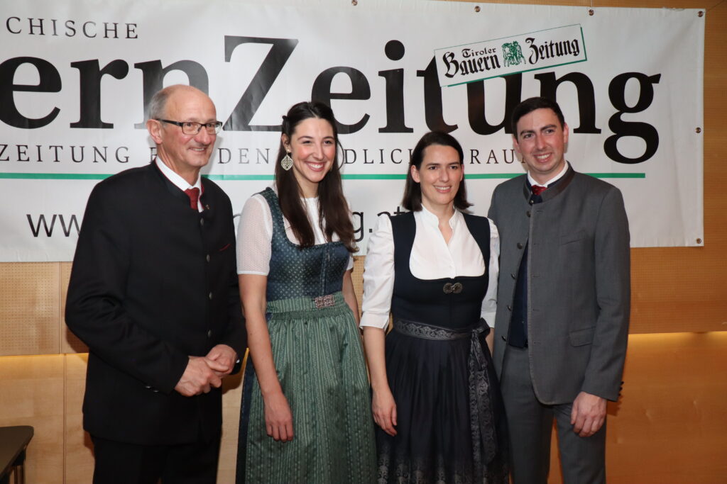 Tiroler Landeshauptmann Anton Mattle, Vize-Landtagspräsidentin Sophia Kircher, EU-Abgeordnete Barbara Thaler