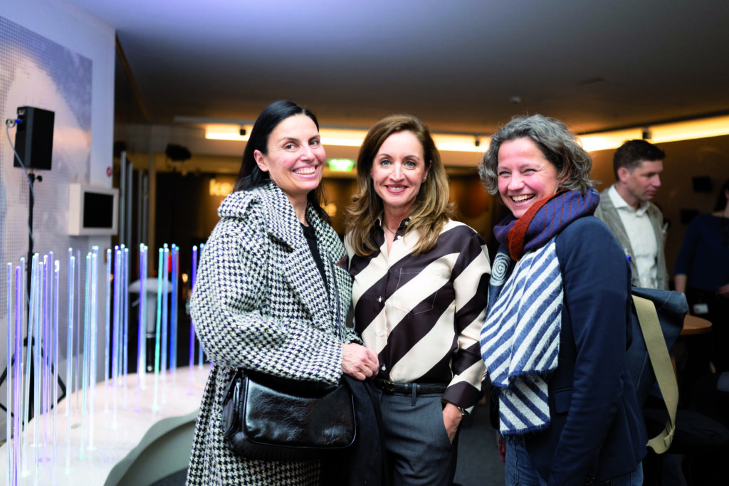 Verena Wieser, Julia Sparber-Ablinger und Heike Kiesling beim Safe Talk im AUDIOVERSUM