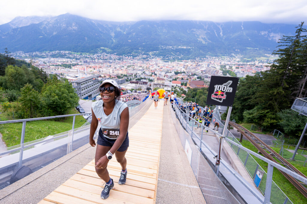 Participant performs during the Red Bull 400 at Bergisel in Innsbruck, Austria on August 27th, 2022 // Leo Rosas / Red Bull Content Pool // SI202208270775 // Usage for editorial use only //